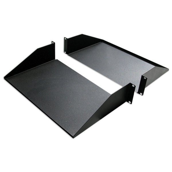 Double-Sided Non-Vented Divided Shelf, 2U, 19